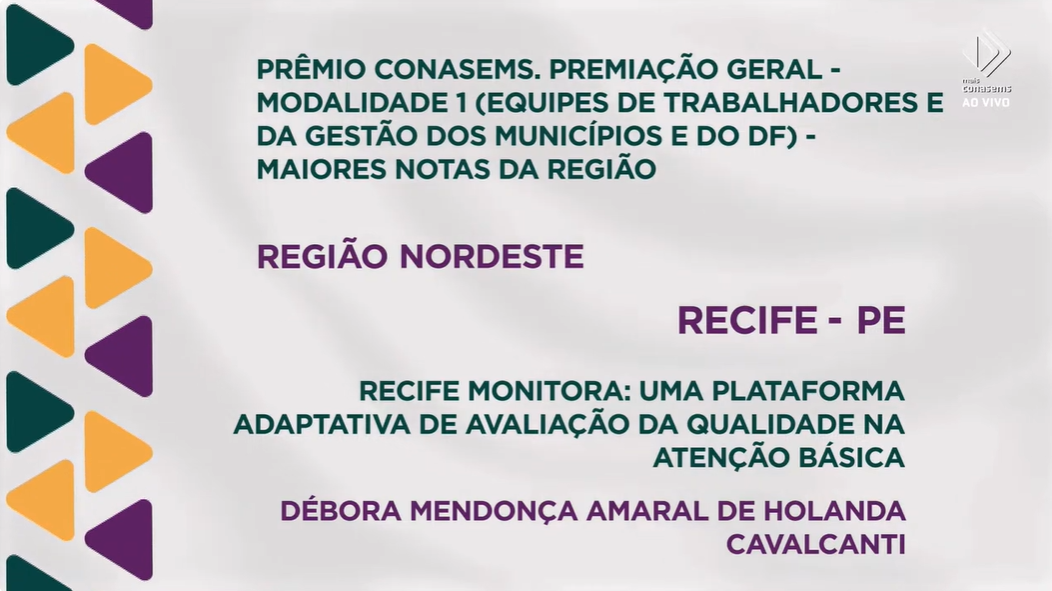 Recife Monitora é premiado na 19ª Mostra Brasil, aqui tem SUS